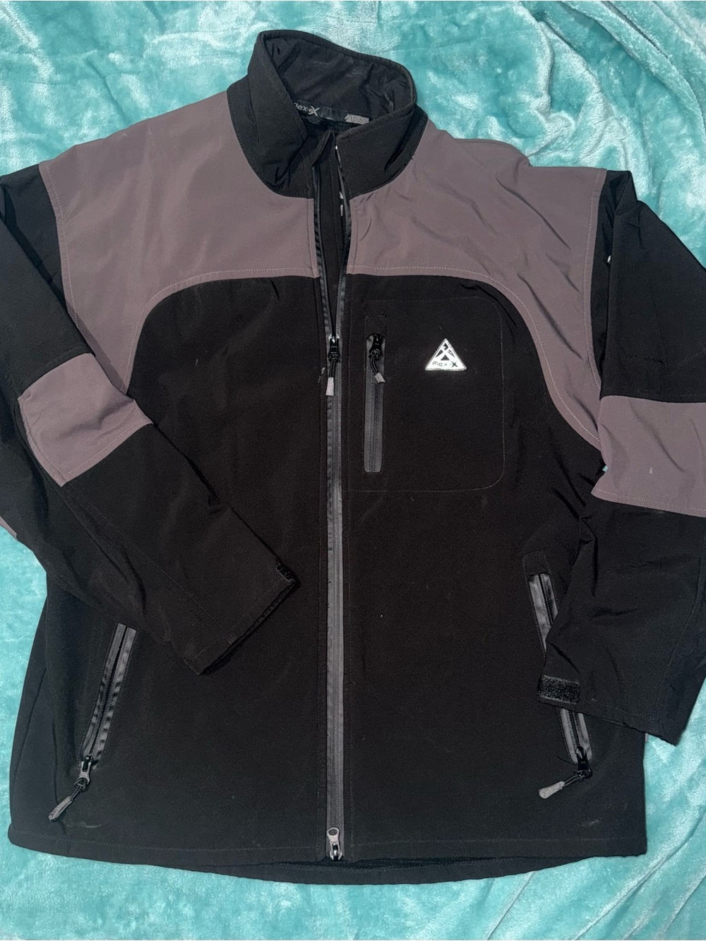Dex Men's Black & Taupe Performance Softshell Jacket